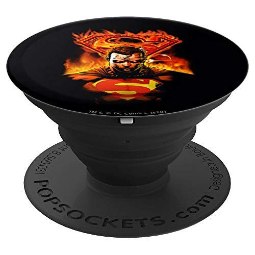 Superman Man On Fire PopSockets Grip and Stand for Phones and Tablets