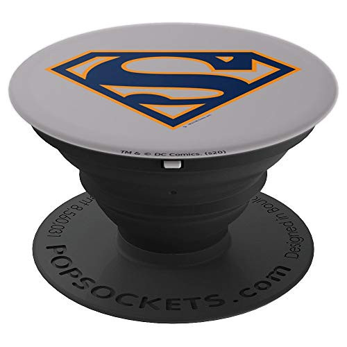 Superman Navy & Orange Shield Grey PopSockets Grip and Stand for Phones and Tablets