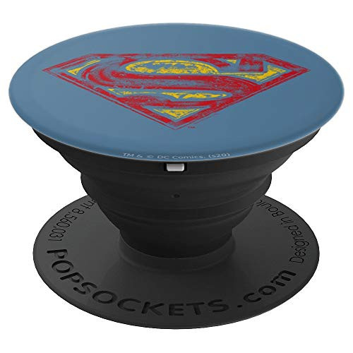 Superman S Shield Rough Logo PopSockets Grip and Stand for Phones and Tablets