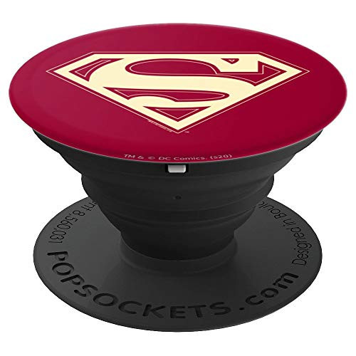 Superman Crimson & Cream Shield PopSockets Grip and Stand for Phones and Tablets