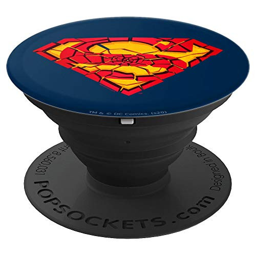 Superman Shattered Shield Logo PopSockets Grip and Stand for Phones and Tablets