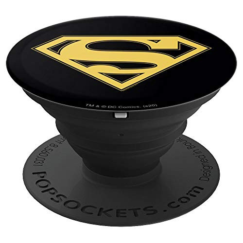 Superman Gold & Black Shield PopSockets Grip and Stand for Phones and Tablets