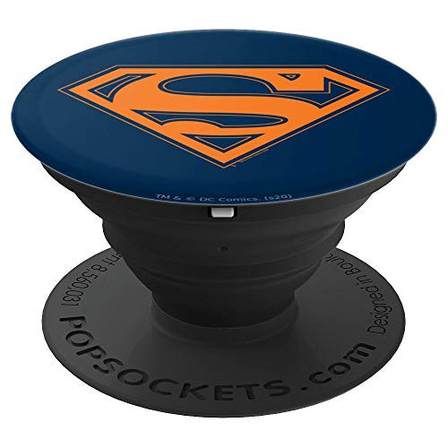 Superman Navy & Orange Shield PopSockets Grip and Stand for Phones and Tablets Superman Navy & Orange Shield PopSockets Grip and Stand for Phones and Tablets