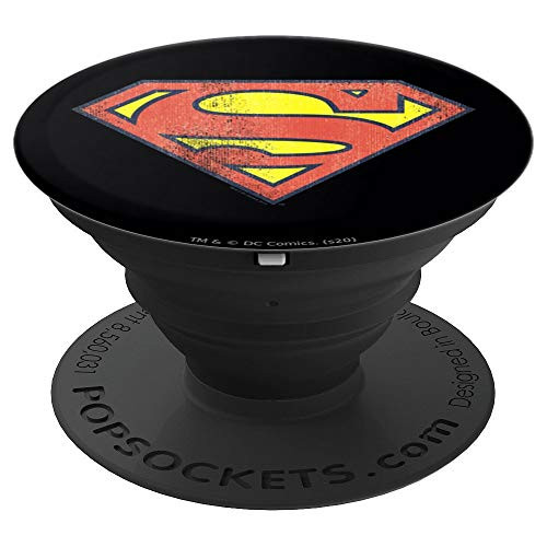 Superman Retro Supes Distressed Logo PopSockets Grip and Stand for Phones and Tablets Superman Retro Supes Distressed Logo PopSockets Grip and Stand for Phones and Tablets