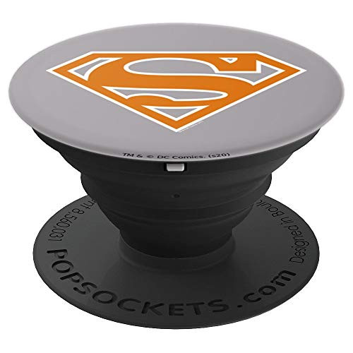 Superman Burnt Orange & White Shield PopSockets Grip and Stand for Phones and Tablets