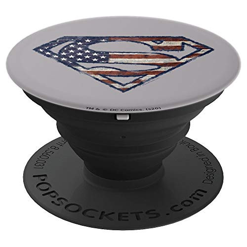 Superman Wartorn US Flag PopSockets Grip and Stand for Phones and Tablets