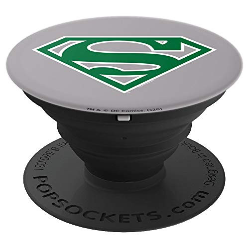 Superman Green & White Classic Shield PopSockets Grip and Stand for Phones and Tablets