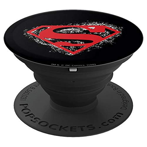 Superman Hardcore Noir Shield PopSockets Grip and Stand for Phones and Tablets