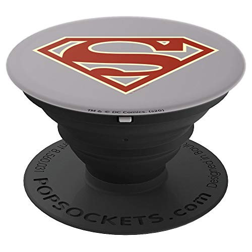 Superman Crimson & Cream Logo Shield PopSockets Grip and Stand for Phones and Tablets