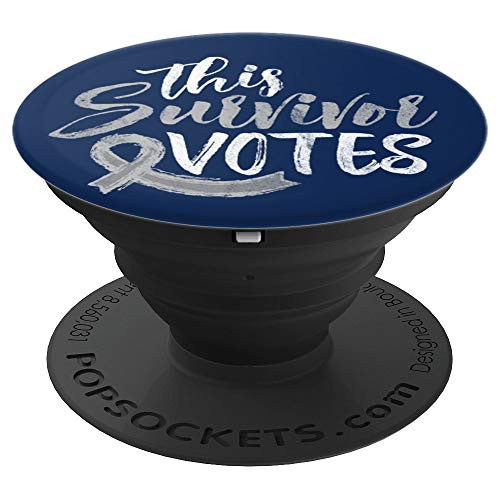 Brain Cancer Survivors Vote Grey Ribbon Healthcare Voter PopSockets Grip and Stand for Phones and Tablets Brain Cancer Survivors Vote Grey Ribbon Healthcare Voter PopSockets Grip and Stand for Phones and Tablets
