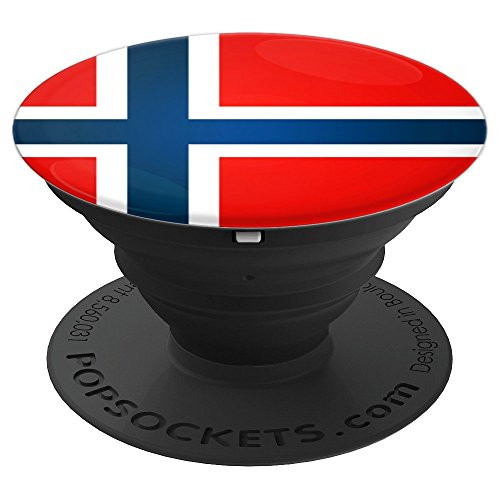 Patriotic Flag of Norway Norge Norwegian PopSockets Grip and Stand for Phones and Tablets