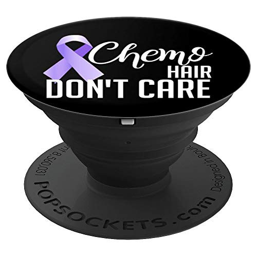 Testicular Cancer Funny Gift Chemo Hair Don't Care Survivor PopSockets Grip and Stand for Phones and Tablets