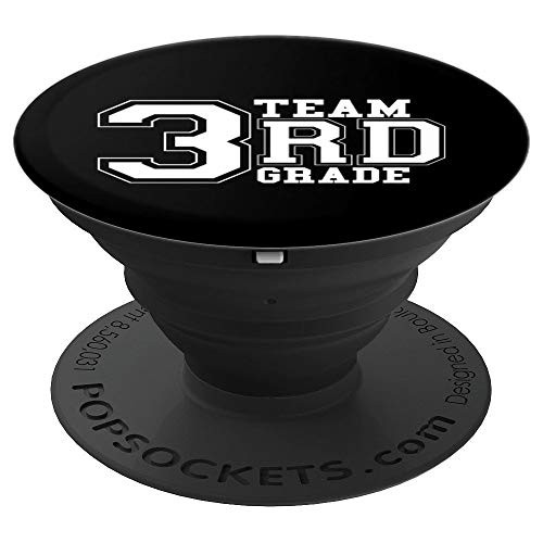 Team Third 3rd Grade Student School Parent Teacher PopSockets Grip and Stand for Phones and Tablets