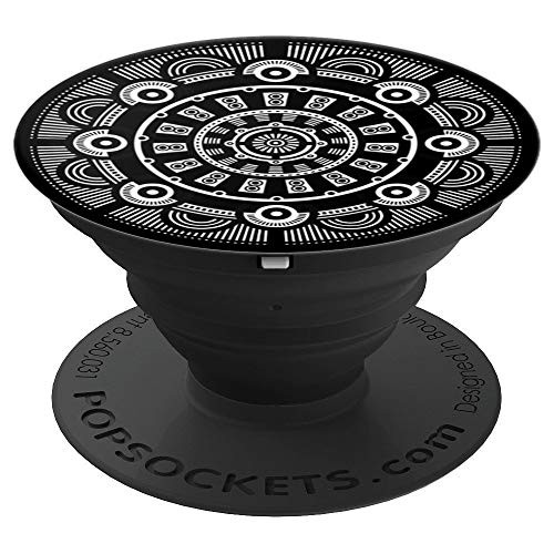Modern Black and White Mandala - Zen Mindful Design PopSockets Grip and Stand for Phones and Tablets Modern Black and White Mandala - Zen Mindful Design PopSockets Grip and Stand for Phones and Tablets