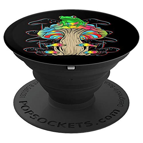 Psychedelic Mushroom Vivid Festive Hippie Gift PopSockets Grip and Stand for Phones and Tablets
