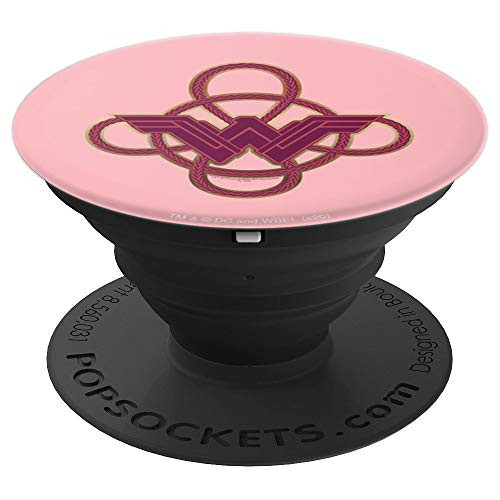 Wonder Woman Movie Pink Logo With Golden Lasso Details PopSockets Grip and Stand for Phones and Tablets
