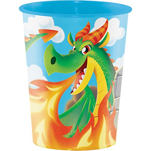 Creative Converting Plastic Keepsake Cups, Dragon (12-Count) -