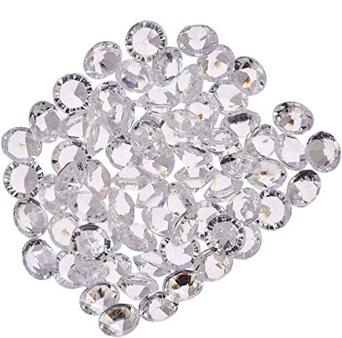 amscan Silver Clear Confetti Gems | Wedding and Engagement Party, 12 Ct.