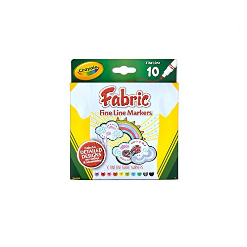 Crayola Fine Line Fabric Markers, Multi
