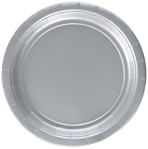 Amscan Silver Paper Plate Big Party Pack, 6 Pks.