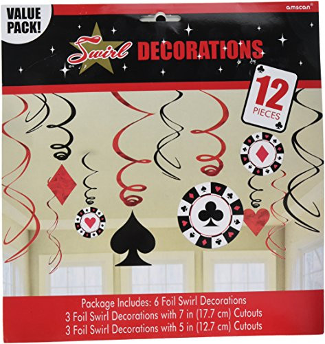 Amscan Casino Value Pack Party Swirl Decorating Kits, 6 Ct.