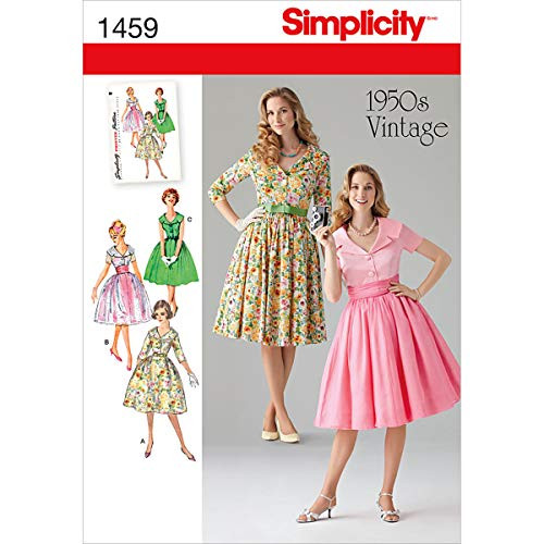 Simplicity Creative Patterns 1459 Misses' and Miss Petite 1950's Vintage Dress, U5 (16-18-20-22-24)