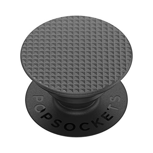 PopSockets: PopGrip with Swappable Top for Phones and Tablets - Knurled Texture Black