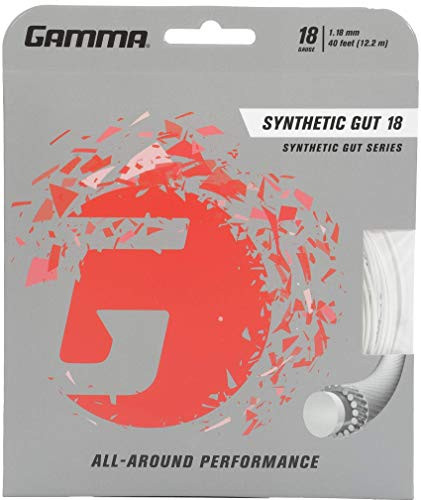 Gamma Synthetic Gut 18G Tennis String, White