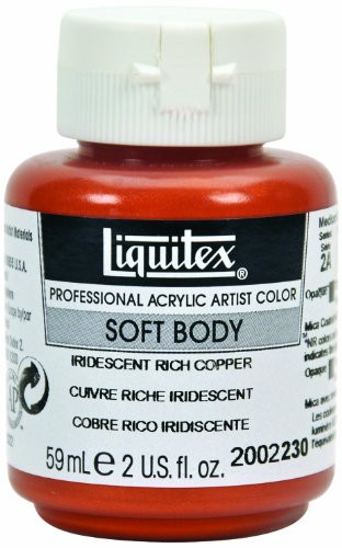 Liquitex Professional Soft Body Acrylic Paint 2-oz jar, Iridescent Rich Copper