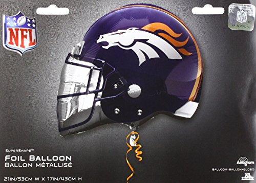 Anagram NFL Denver Broncos Football Helmet Foil Balloon, 21", Multicolored