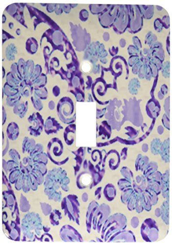 3dRose lsp_28973_1 Blue Paisley Single Toggle Switch