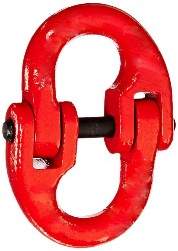 Indusco 54400012 Painted Grade 80 Drop Forged Alloy Steel Connecting Link, 1/2" Trade, 12000 lbs Working Load Limit