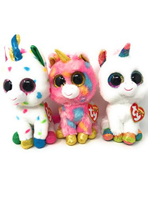 TY Beanie boos Bundle of 3, Including Harmonie The Unicorn, Fantasia The Unicorn, and Pixy The Unicorn TY Beanie boos Bundle of 3, Including Harmonie The Unicorn, Fantasia The Unicorn, and Pixy The Unicorn