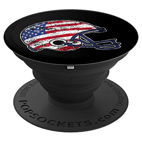 Football USA Flag Player Christmas Birthday Gift PopSockets Grip and Stand for Phones and Tablets