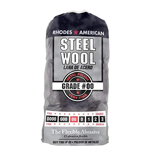 Steel Wool, 12 pad, Very Fine Grade #00, Rhodes American, Metal Polishing