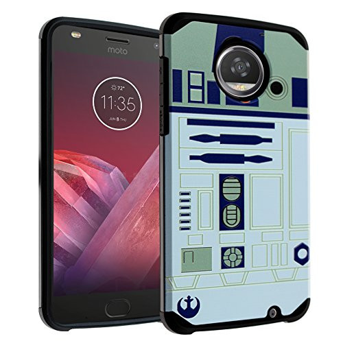 Moto Z2 Play Case, DURARMOR [Drop Protection] Hybrid Shockproof Slim Fit Armor Case Cover for Motorola Moto Z2 Play - Star Wars R2D2 Astromech Droid Robot