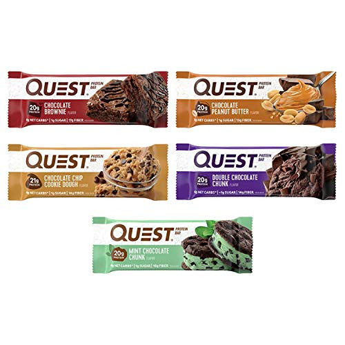 Quest Nutrition Protein Bar, Chocolate Lovers Variety Pack, High Protein, Low Carb, Gluten Free, Keto Friendly, 12 Count Quest Nutrition Protein Bar, Chocolate Lovers Variety Pack, High Protein, Low Carb, Gluten Free, Keto Friendly, 12 Count