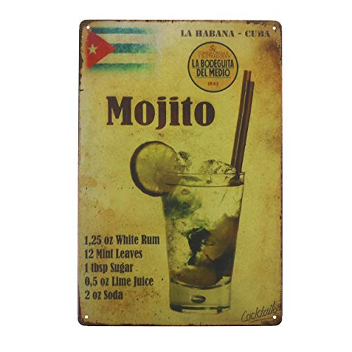 Hai dou ya Good Drinking Retro Vintage Nostalgic Metal Tin Sign Wall Plaque Poster Cafe Bar Pub Beer Club Wall Home Decor 12 X 8 Inches