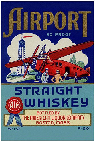 Buyenlarge "Airport Straight Whiskey Paper Poster, 18" x 27"