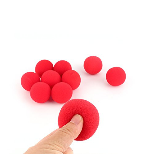 10Pcs 4.5cm Close-Up Magic Sponge Ball Street Classical Comedy Trick Props Soft Red Sponge Ball