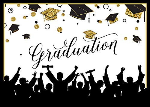 AIIKES 7x5FT Class of Graduation Party Backdrop Congrats Graduates Ceremony Banner Photography Backdrop Personalized School Theme Commemorate Graduate Prom Decoration Background 11-853