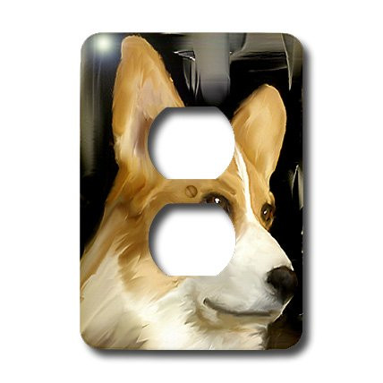 3dRose lsp_4068_6 Corgi 2 Plug Outlet Cover