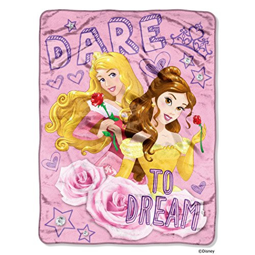 Disney's Princesses, "Dare to Dream" Micro Raschel Throw Blanket, 46" x 60", Multi Color