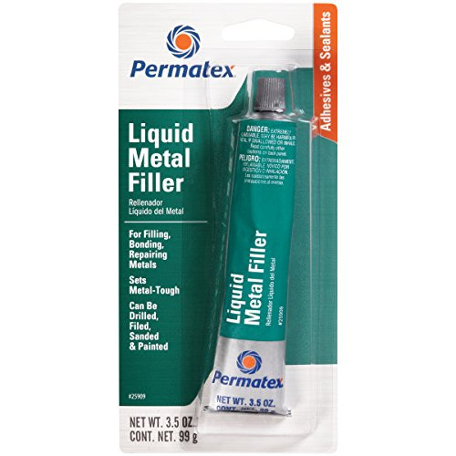 Permatex 25909-12PK Liquid Metal Filler, 3.5 oz. (Pack of 12)