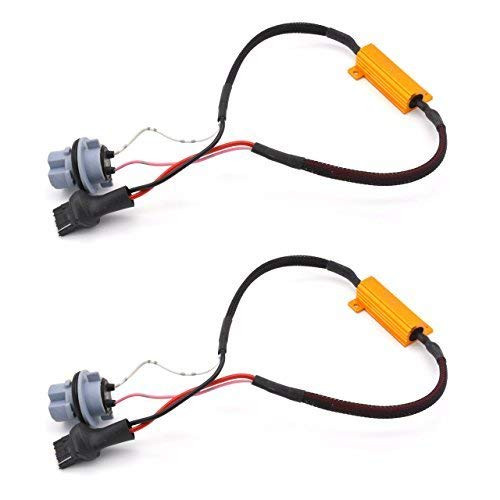 TUINCYN 2pcs 50W 8 ohm 7440 7440NA 7441 992 Led Load Resistors - Fix Headlight LED Bulb Fog Lamp Fast Hyper Flash Turn Signal Blink Light Error Code Canbus Resistors Decoder