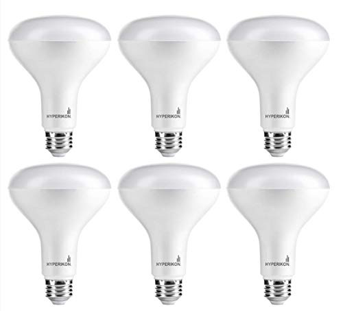 Hyperikon BR30 LED Bulb Dimmable, 9W=65W Wide Flood, E26 Base, UL, Energy Star, Daylight White, 6 Pack