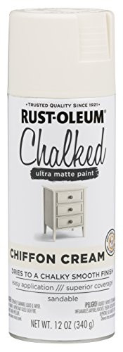 Rust-Oleum 302596-2PK Chalked Ultra Matte Spray Paint, Chiffon Cream, 2 Piece
