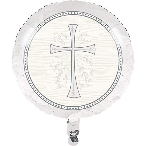 Creative Converting Divinity Silver Mylar Balloon, 18"