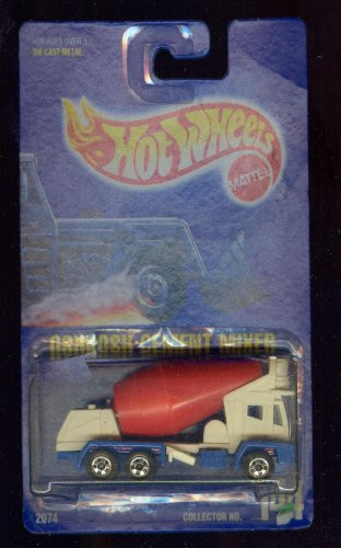 Hot Wheels 1991-144 Oshkosh Cement Mixer All Blue Card 1:64 Scale
