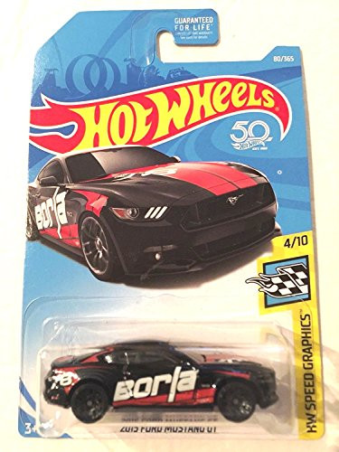 Hot Wheels 2018 50th Anniversary 2015 Ford Mustang GT 80/365, Black